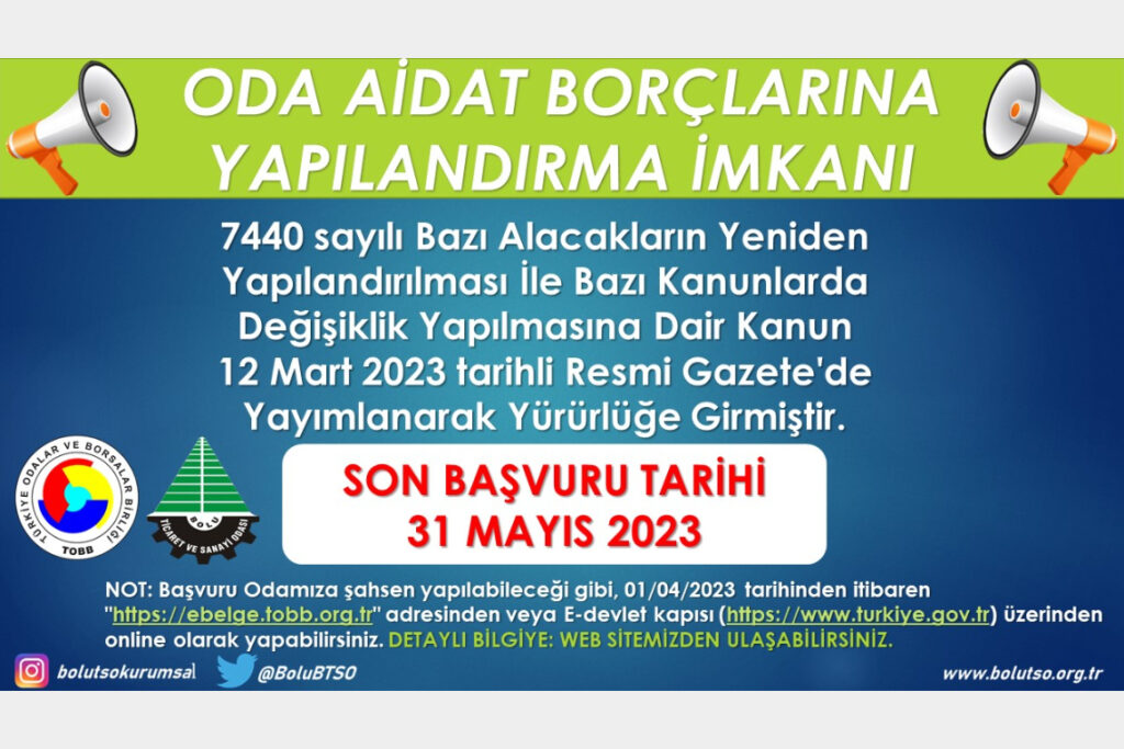 oda aidat borclarina yapilandirma imkani8977