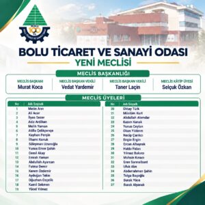 Bolu TSO Yeni Meclis Yönetimi ve Üyeleri Seçildi